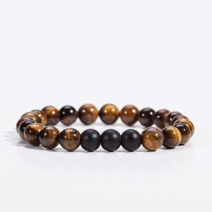 Brown/ Black Beads Natural Stone Luxury Bracelet